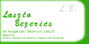 laszlo bezerics business card